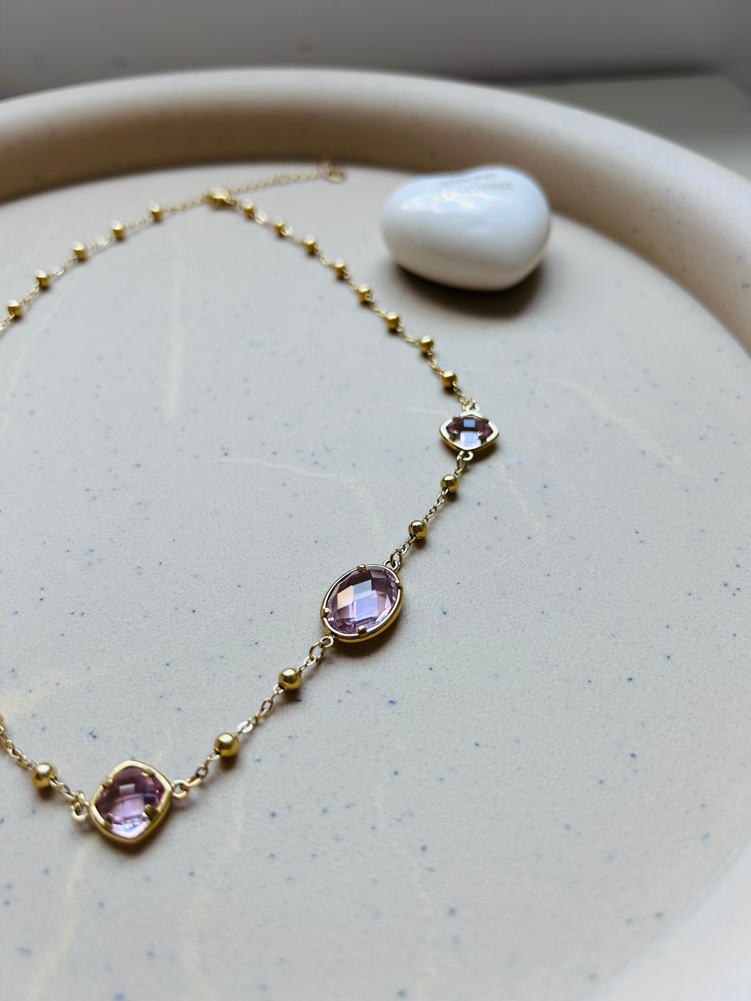 Collier Chaîne Goutte de Cristal
