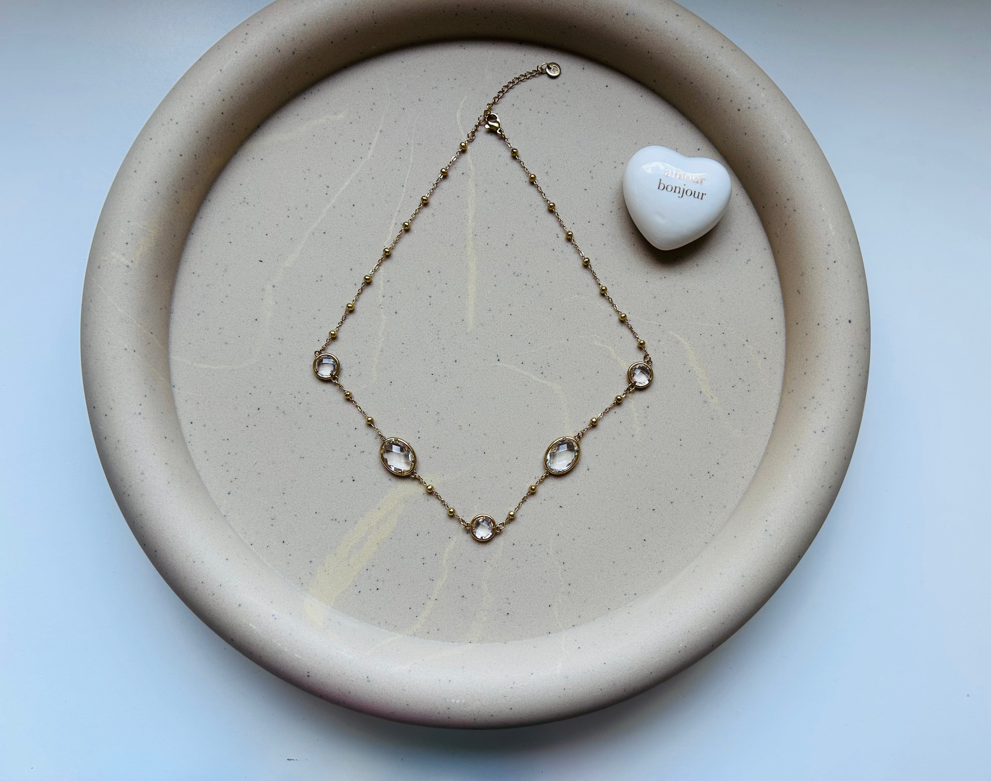 Collier Chaîne Goutte de Cristal